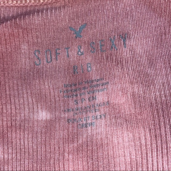 🚫SOLD🚫 AE Soft & Sexy Rib Neck Rose Tie Dye Tee - Picture 5 of 6